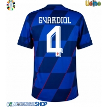 Maglie da calcio Croazia Josko Gvardiol #4 Seconda Maglia Europei 2024 Manica Corta